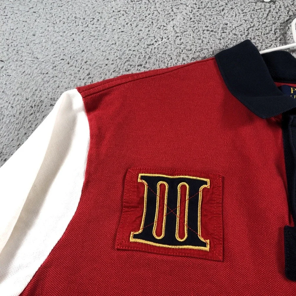 Polo Ralph Lauren Shirt Adult Extra Large Red Rugby‎ Snow Challenge Cup Crest